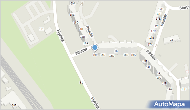 Gdańsk, Pilotów, 16F, mapa Gdańska