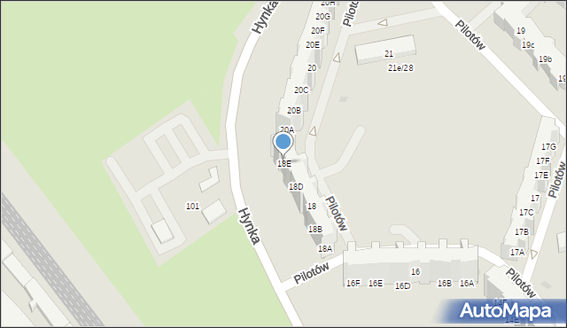 Gdańsk, Pilotów, 18E, mapa Gdańska