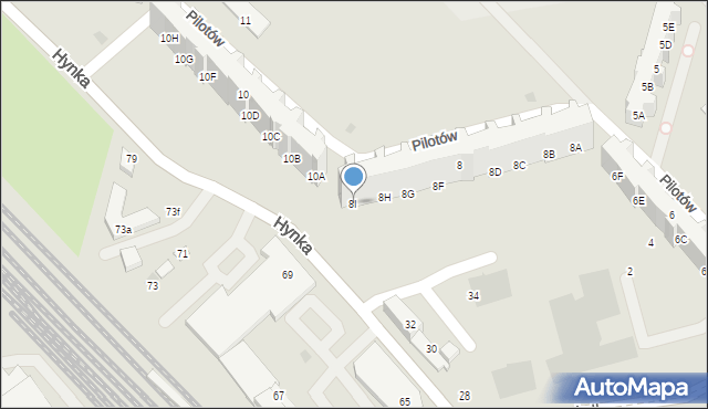 Gdańsk, Pilotów, 8I, mapa Gdańska