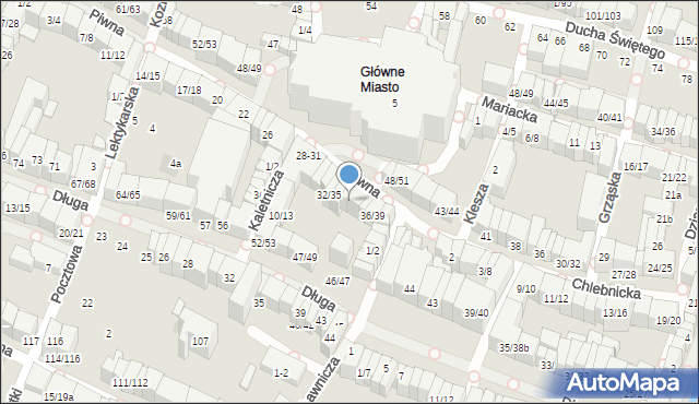Gdańsk, Piwna, 36/37, mapa Gdańska