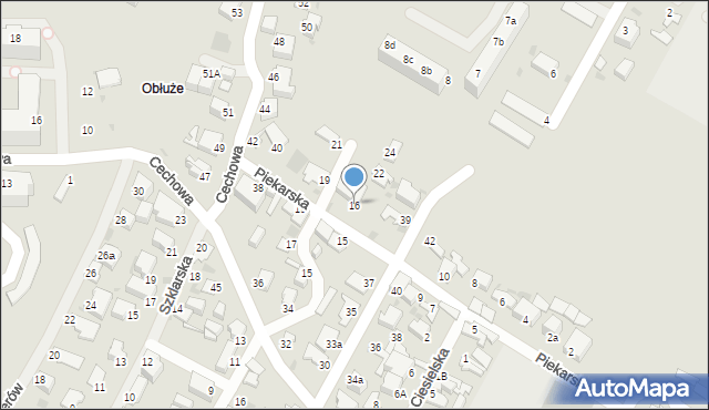 Gdynia, Piekarska, 16, mapa Gdyni