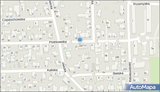 Gdynia, Piotrkowska, 13A, mapa Gdyni