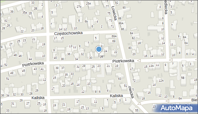 Gdynia, Piotrkowska, 28, mapa Gdyni