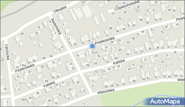Gdynia, Piotrkowska, 71, mapa Gdyni