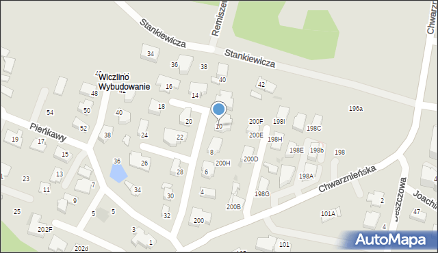 Gdynia, Pieńkawy Zdzisława, kpt., 10, mapa Gdyni