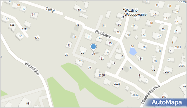 Gdynia, Pieńkawy Zdzisława, kpt., 23, mapa Gdyni