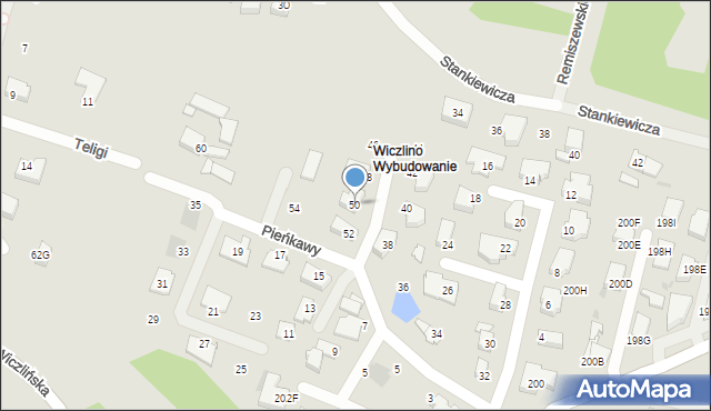 Gdynia, Pieńkawy Zdzisława, kpt., 50, mapa Gdyni