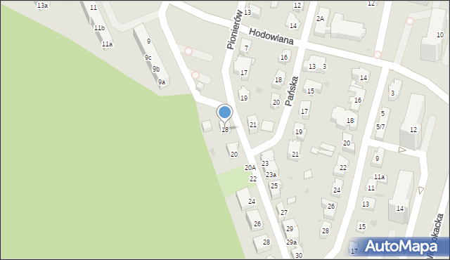 Gdynia, Pionierów, 18, mapa Gdyni