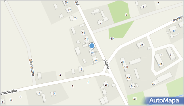 Gębice, Pilska, 19, mapa Gębice