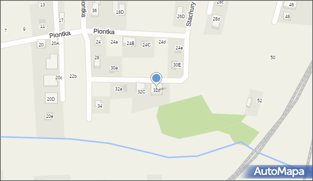 Gierałtowice, Piontka, 32d, mapa Gierałtowice