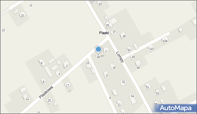 Gilowice, Piaskowa, 1a, mapa Gilowice