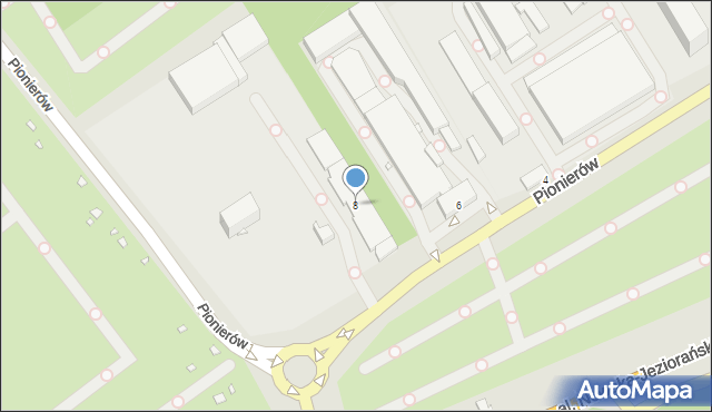 Gliwice, Pionierów, 8, mapa Gliwic