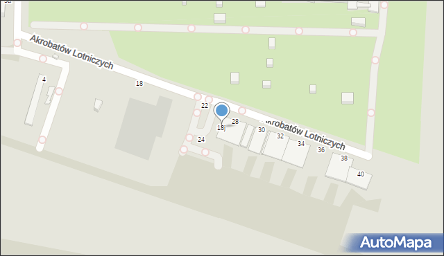 Gliwice, Pilotów, 18j, mapa Gliwic