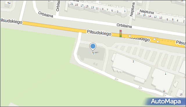 Głogów, Piłsudskiego Józefa, marsz., 5, mapa Głogów