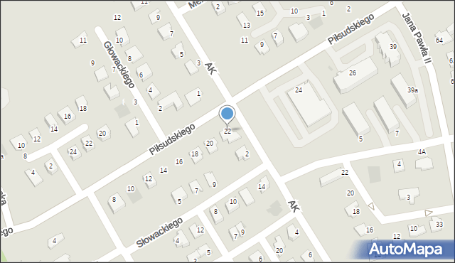 Głogów Małopolski, Piłsudskiego Józefa, marsz., 22, mapa Głogów Małopolski