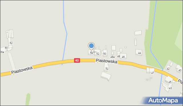 Głogówek, Piastowska, 54, mapa Głogówek