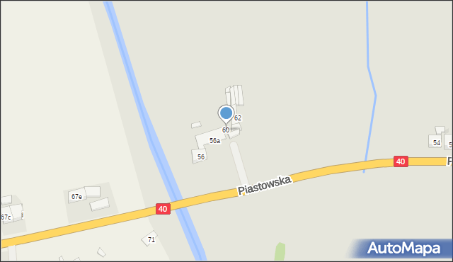 Głogówek, Piastowska, 60, mapa Głogówek