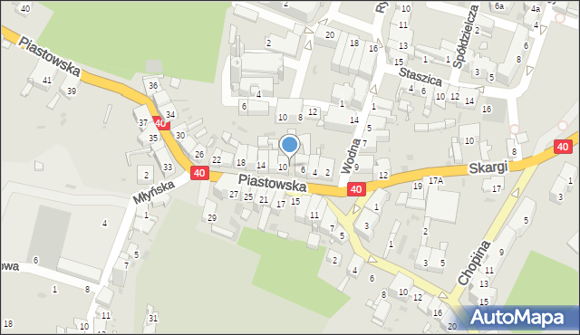 Głogówek, Piastowska, 8, mapa Głogówek