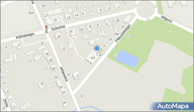 Głowno, Piłsudskiego Józefa, marsz., 4a, mapa Głowno