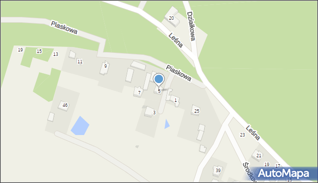 Głuchów, Piaskowa, 5, mapa Głuchów