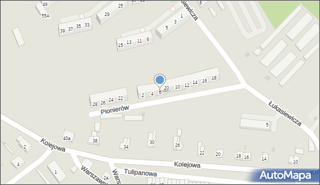 Głuszyca, Pionierów, 6, mapa Głuszyca