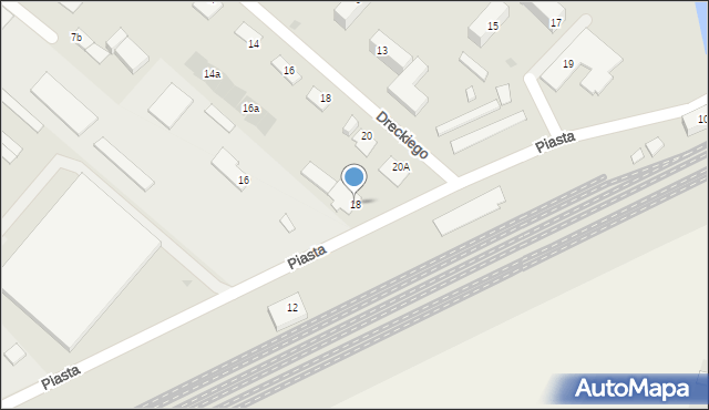 Gniewkowo, Piasta, 18, mapa Gniewkowo