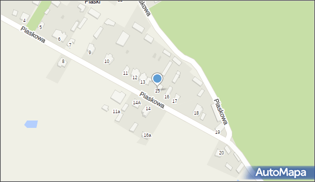 Gołąb, Piaskowa, 15, mapa Gołąb