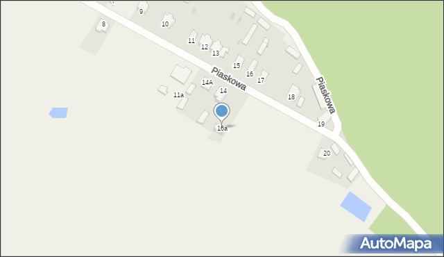 Gołąb, Piaskowa, 16a, mapa Gołąb
