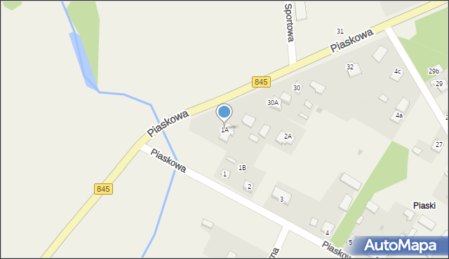 Gołąb, Piaskowa, 1A, mapa Gołąb