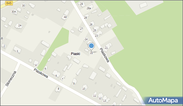 Gołąb, Piaskowa, 22, mapa Gołąb