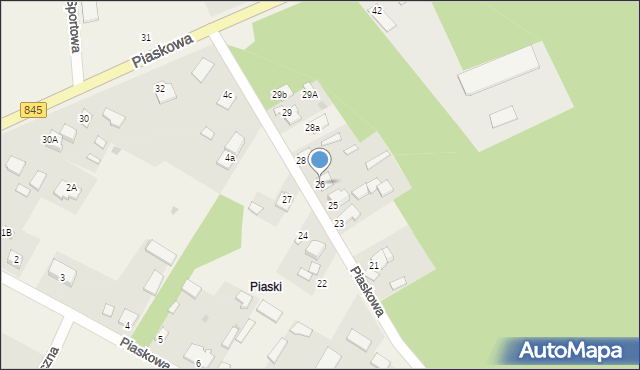 Gołąb, Piaskowa, 26, mapa Gołąb