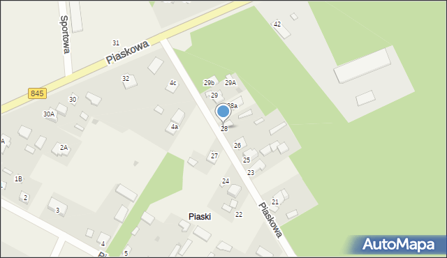 Gołąb, Piaskowa, 28, mapa Gołąb