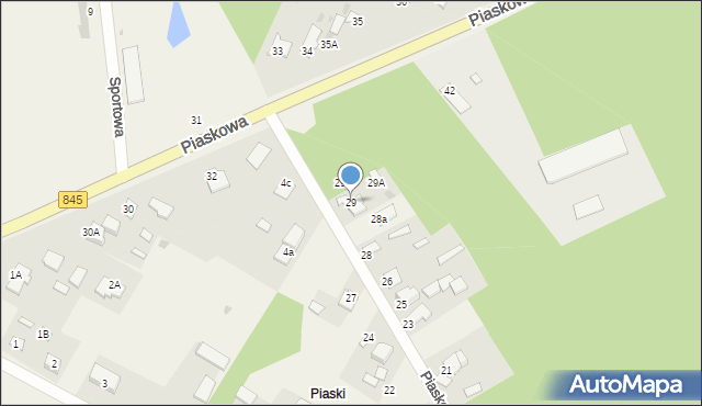 Gołąb, Piaskowa, 29, mapa Gołąb