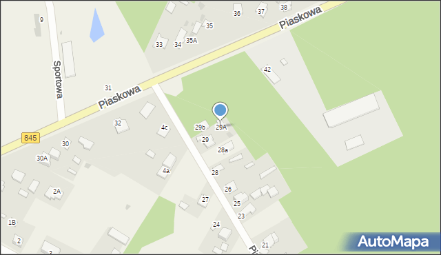 Gołąb, Piaskowa, 29A, mapa Gołąb