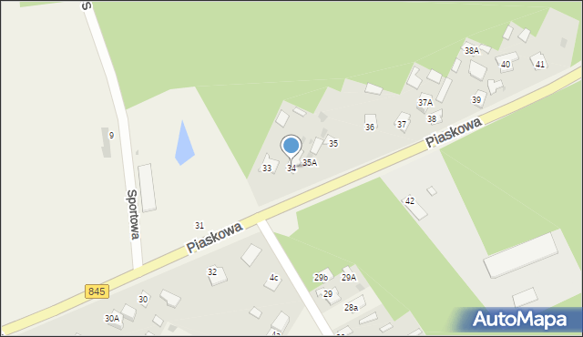 Gołąb, Piaskowa, 34, mapa Gołąb