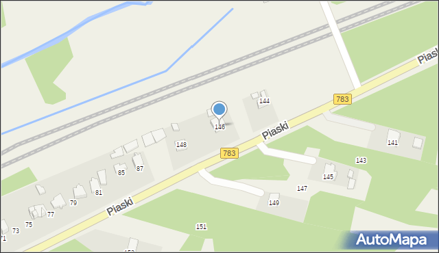 Gołaczewy, Piaski, 146, mapa Gołaczewy