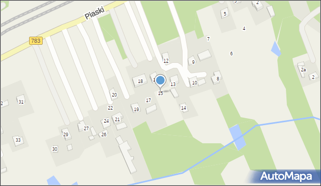 Gołaczewy, Piaski, 15, mapa Gołaczewy