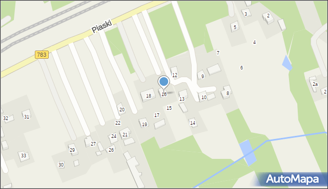 Gołaczewy, Piaski, 16, mapa Gołaczewy