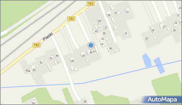 Gołaczewy, Piaski, 44, mapa Gołaczewy