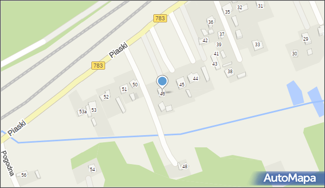 Gołaczewy, Piaski, 46, mapa Gołaczewy