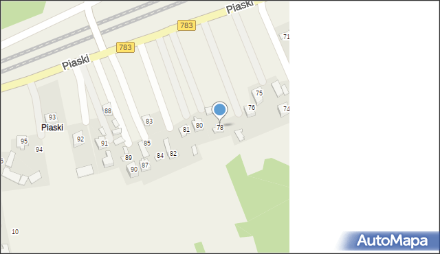 Gołaczewy, Piaski, 78, mapa Gołaczewy