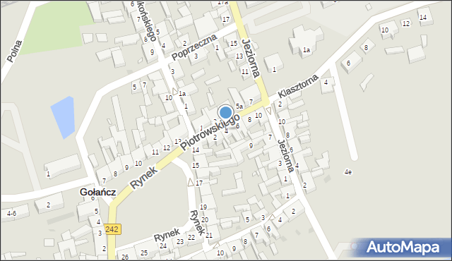 Gołańcz, Piotrowskiego Romualda, dr., 4, mapa Gołańcz