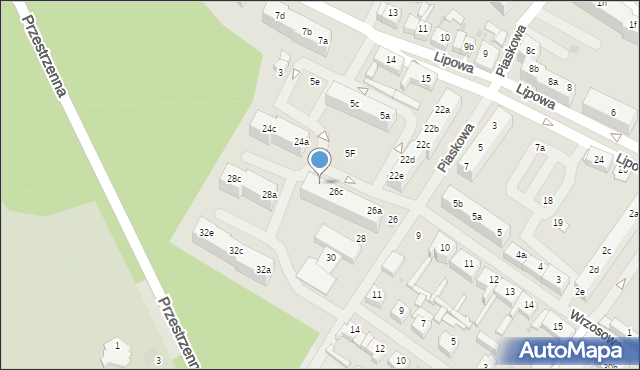 Goleniów, Piaskowa, 26d, mapa Goleniów