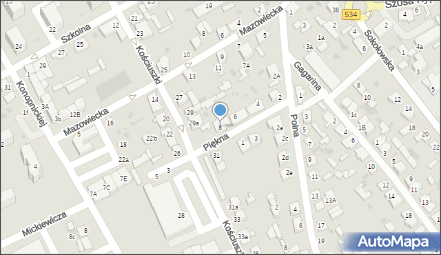 Golub-Dobrzyń, Piękna, 8, mapa Golub-Dobrzyń