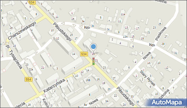 Golub-Dobrzyń, Piłsudskiego Józefa, marsz., 19, mapa Golub-Dobrzyń