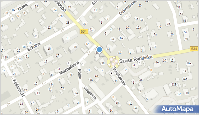 Golub-Dobrzyń, Piłsudskiego Józefa, marsz., 36, mapa Golub-Dobrzyń