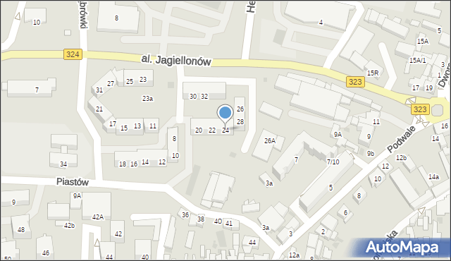 Góra, Piastów, 24, mapa Góra
