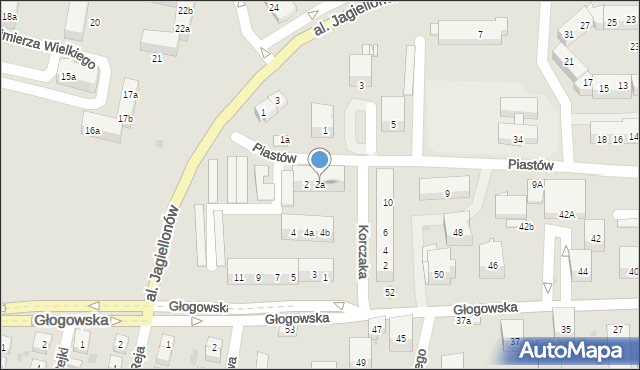 Góra, Piastów, 2a, mapa Góra