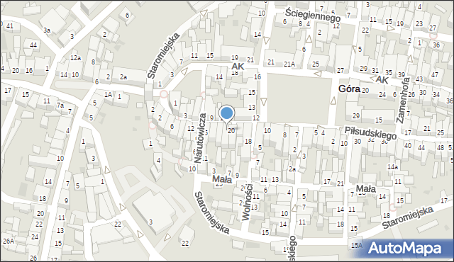 Góra, Piłsudskiego Józefa, marsz., 22, mapa Góra