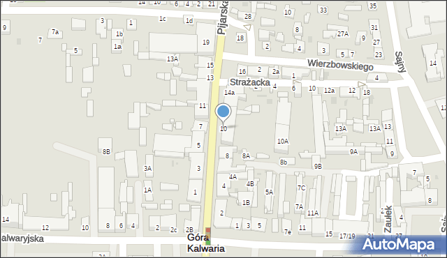 Góra Kalwaria, Pijarska, 10, mapa Góra Kalwaria